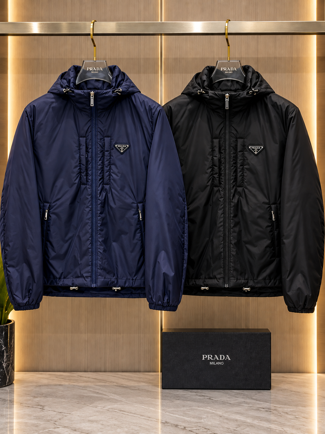 Pra Re-Nylon hooded jacket