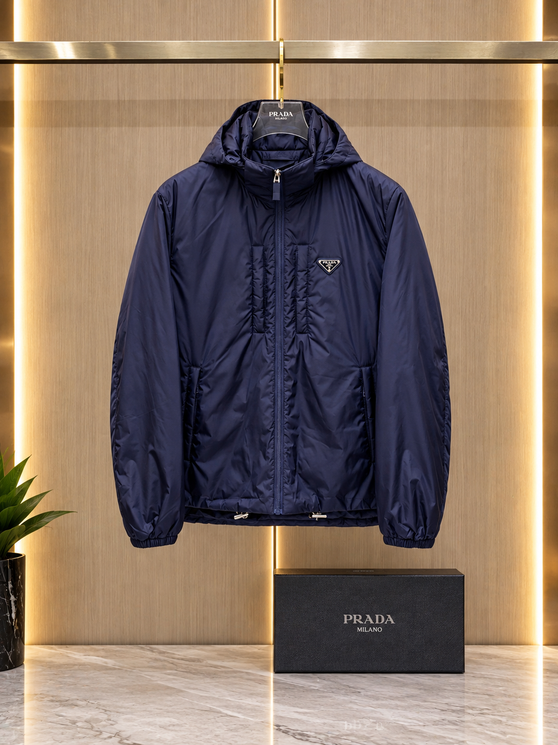 Pra Re-Nylon hooded jacket
