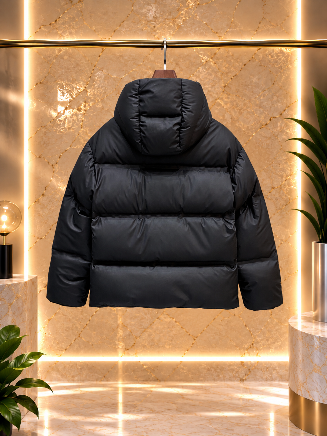 MCLR Kurze Daunenjacke mit Kapuze Salzman