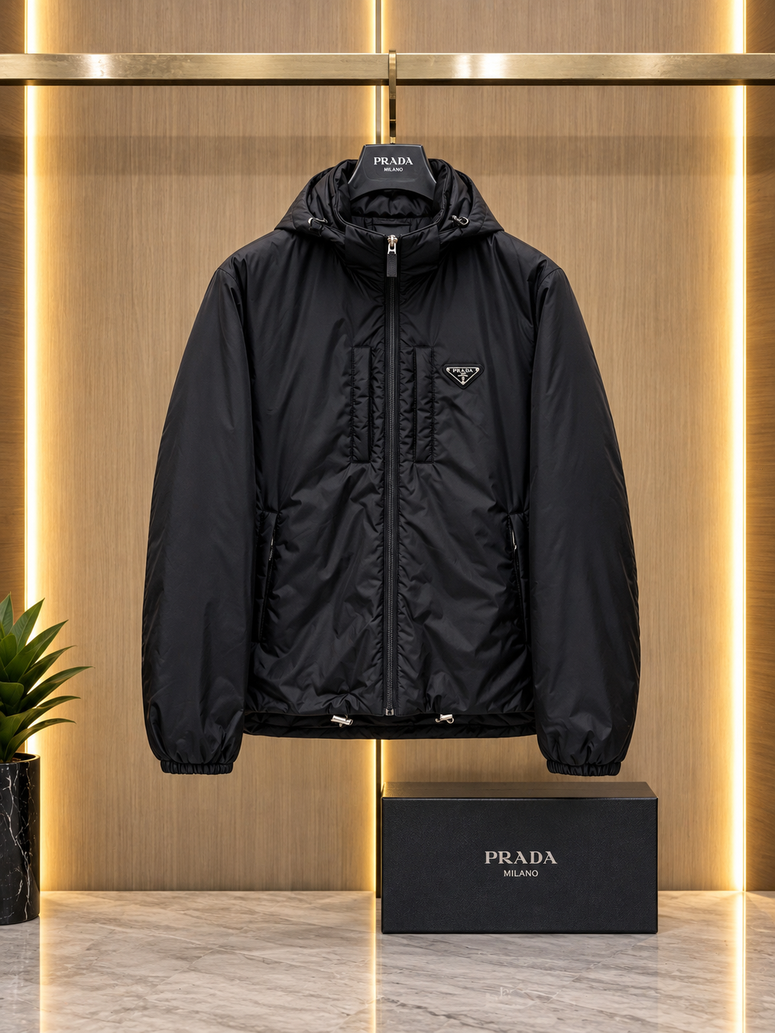 Pra Re-Nylon hooded jacket