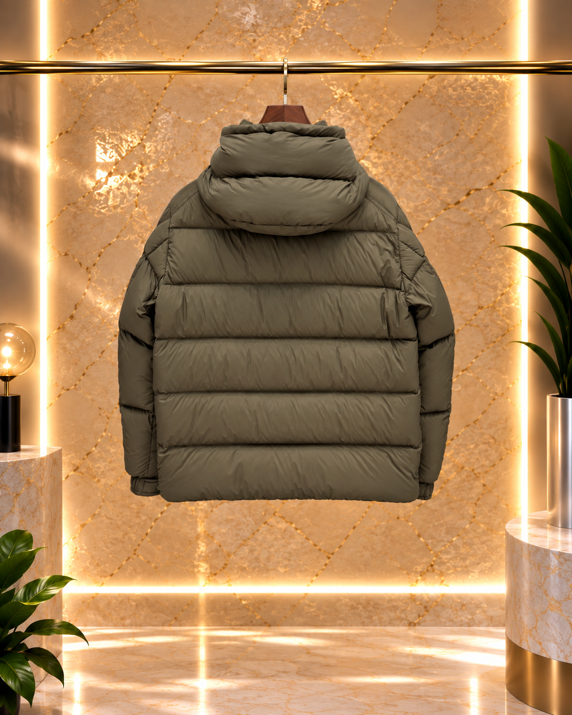 MCLR Kurze Daunenjacke mit Kapuze Salzman