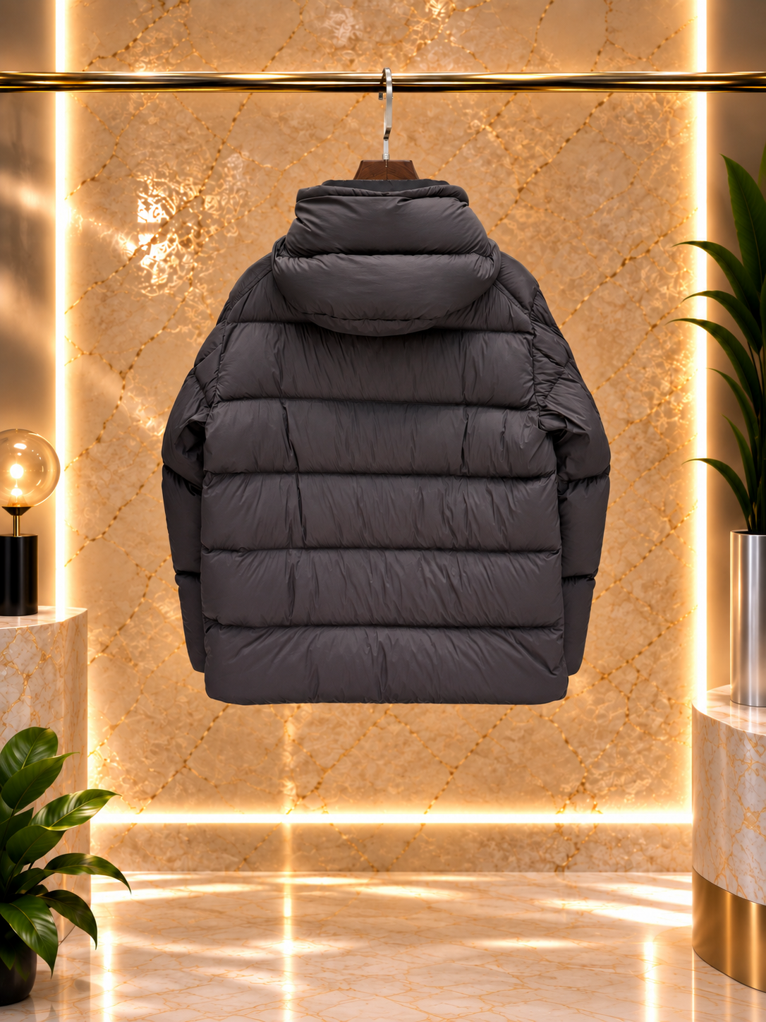 MCLR Kurze Daunenjacke mit Kapuze Salzman