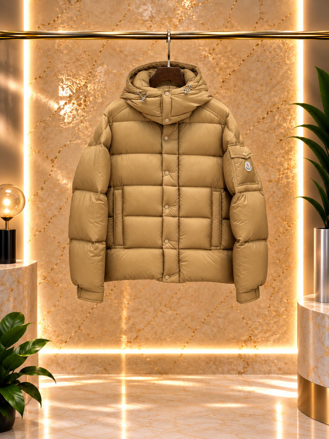 MCLR Kurze Daunenjacke mit Kapuze Salzman
