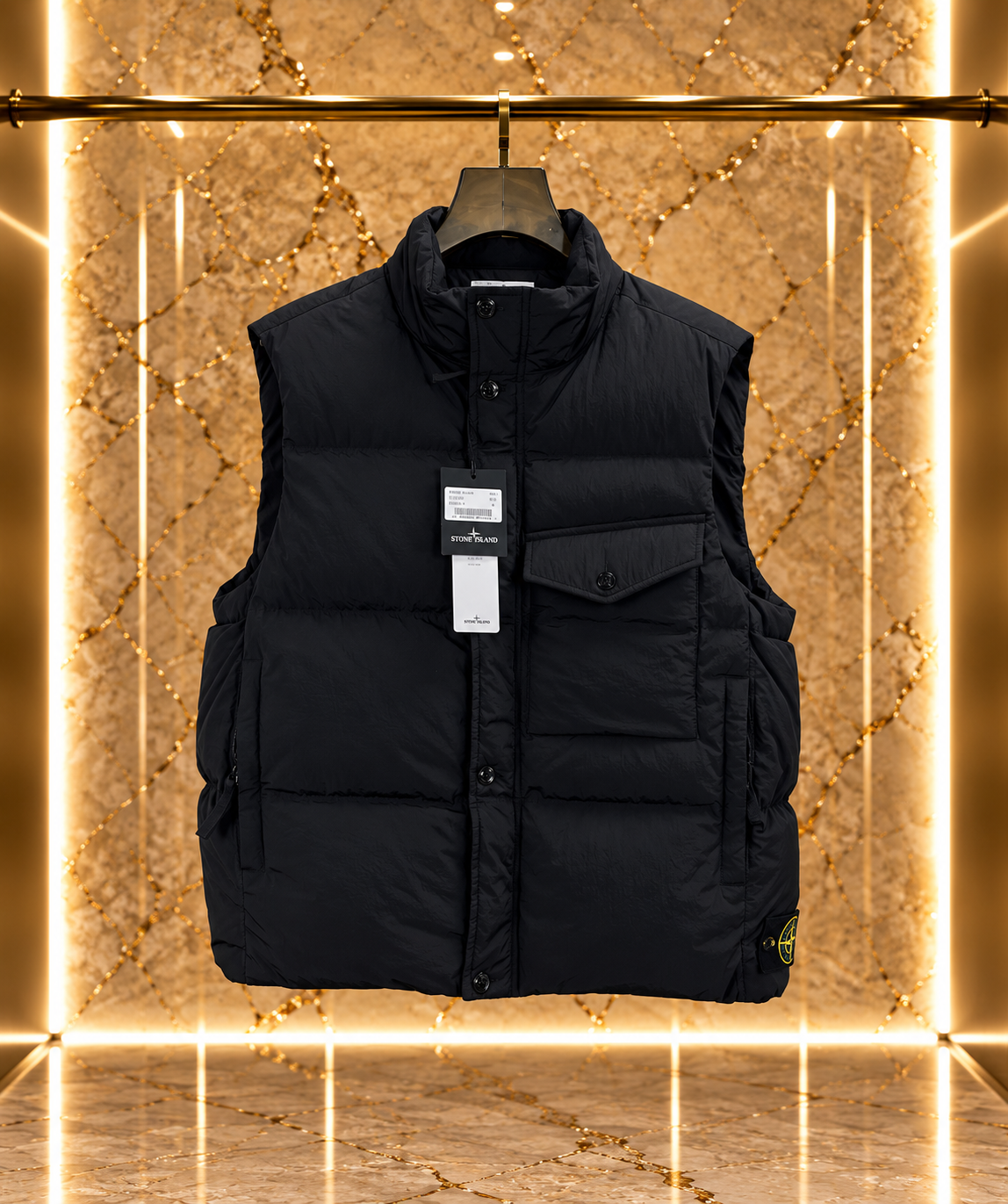 Stone nahtlose Daunenweste aus Tunnel-Nylon Down-TC