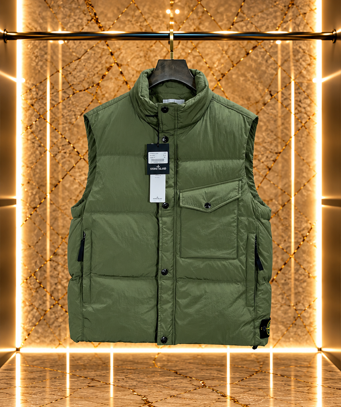 Stone nahtlose Daunenweste aus Tunnel-Nylon Down-TC
