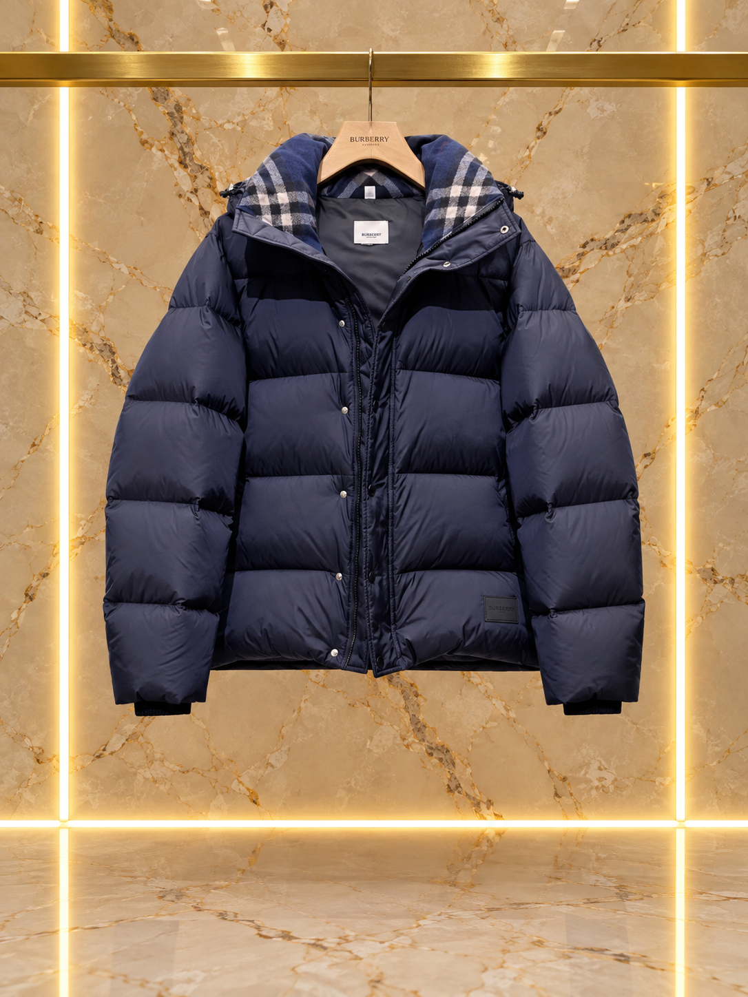 BRBY Abnehmbare Ärmel Steppjacke Bideford