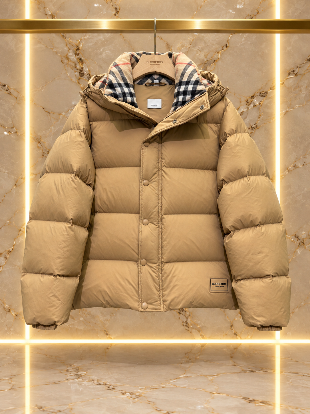 BRBY Abnehmbare Ärmel Steppjacke Bideford