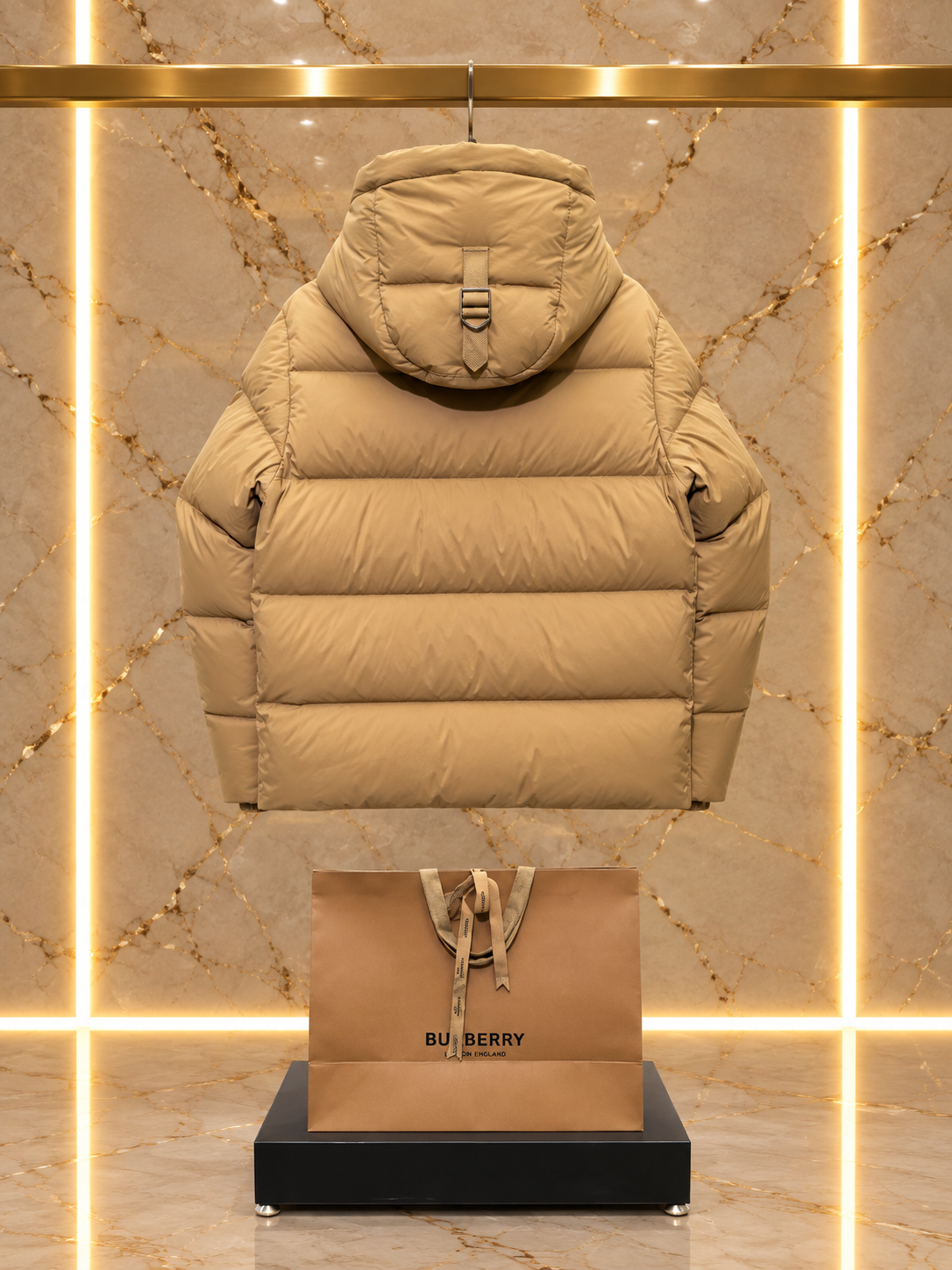 BRBY Abnehmbare Ärmel Steppjacke Bideford