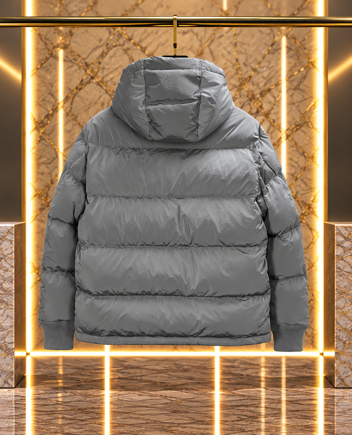 Stone  Doudoune à capuche Seamless Tunnel Nylon Down-TC